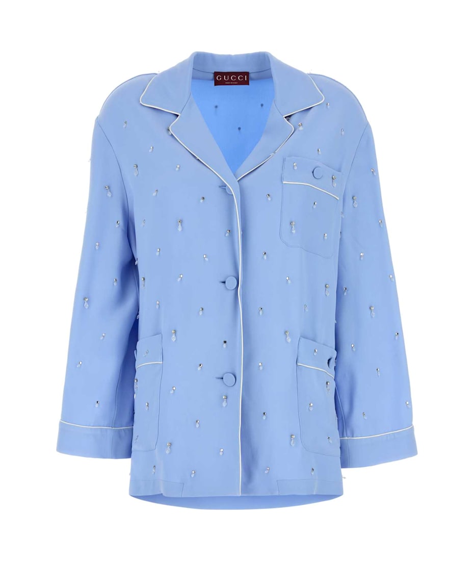 Gucci Powder Blue Crepe Shirt | italist