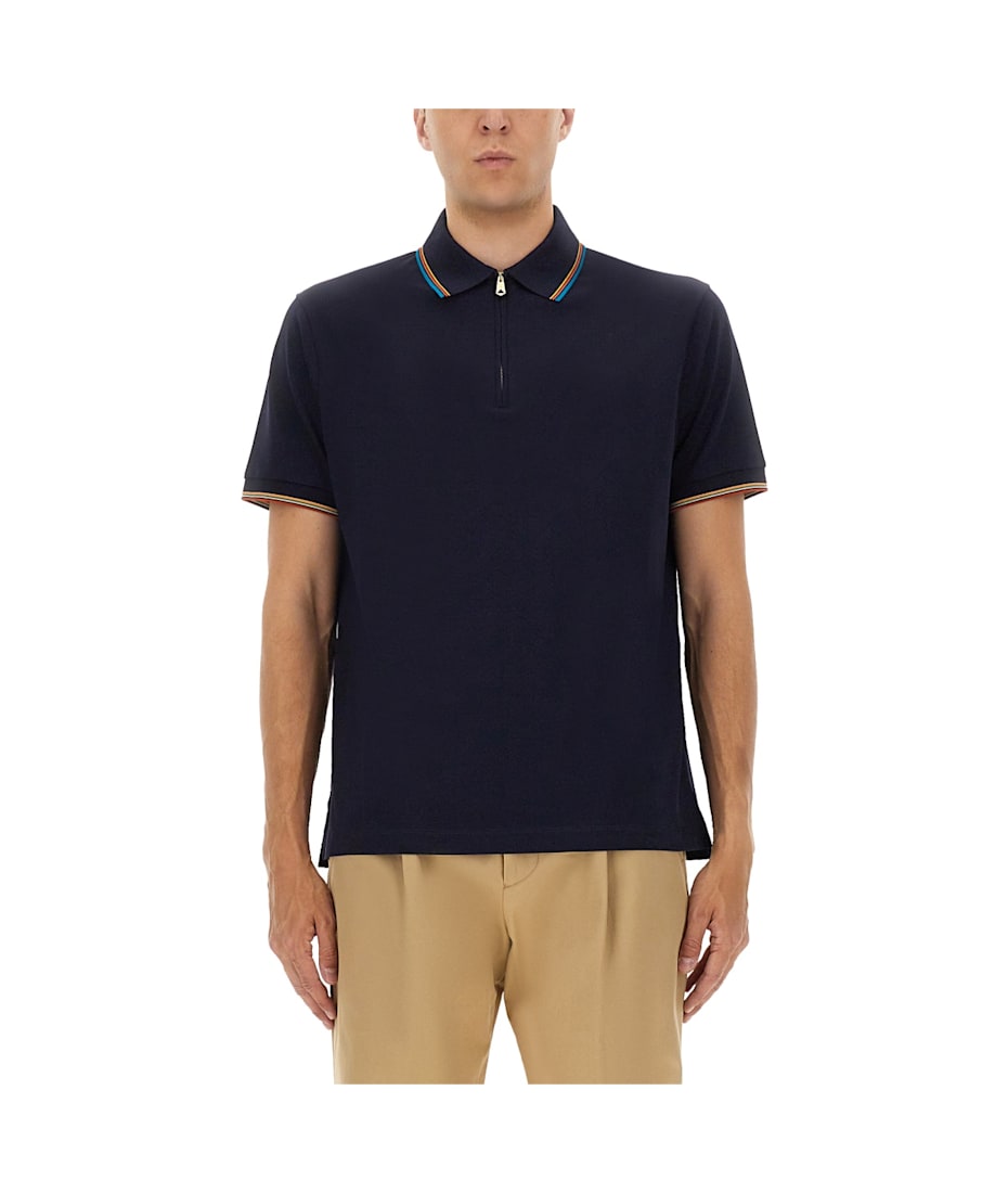 Tシャツ・カットソー Paul Smith COTTON POLO SHIRT WITH ZIPPER Paul Smith Cotton Polo Shirt With Zipper | italist