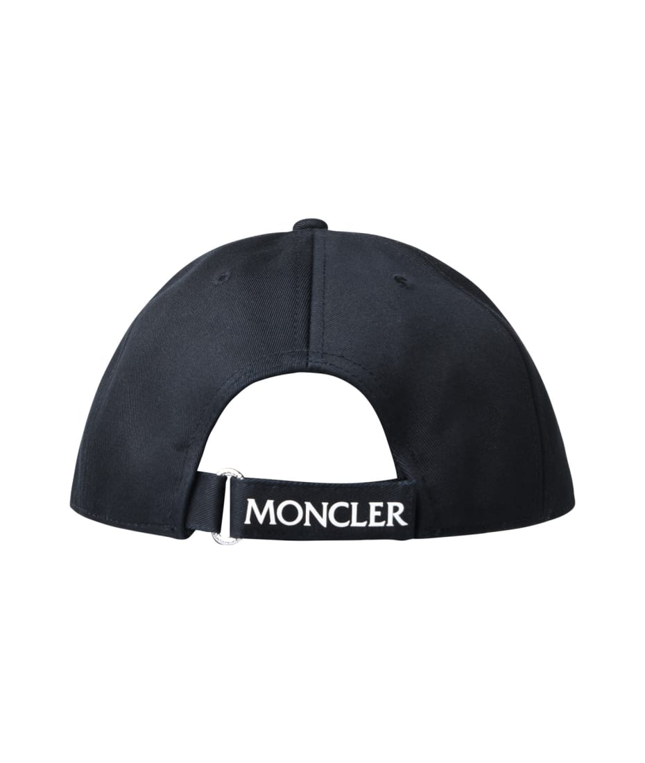 【関税＆送料込み】Moncler Black Cotton Cap Moncler logo-patch Cotton Hat | Black | FARFETCH