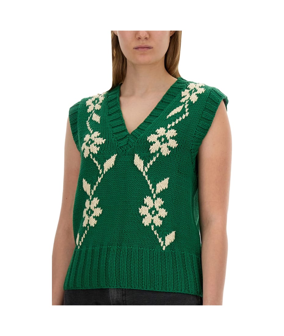 YMC Knitted Vest - GREEN
