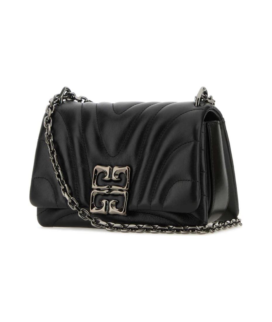 Givenchy Black Leather Small 4g Soft Shoulder Bag - Black