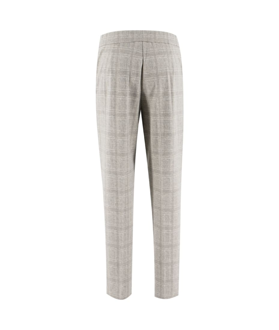 パンツ Le Tricot Perugia Relaxed Fit Grey Trousers With Drawstring Le Tricot Perugia Relaxed Fit Grey Trousers With Drawstring
