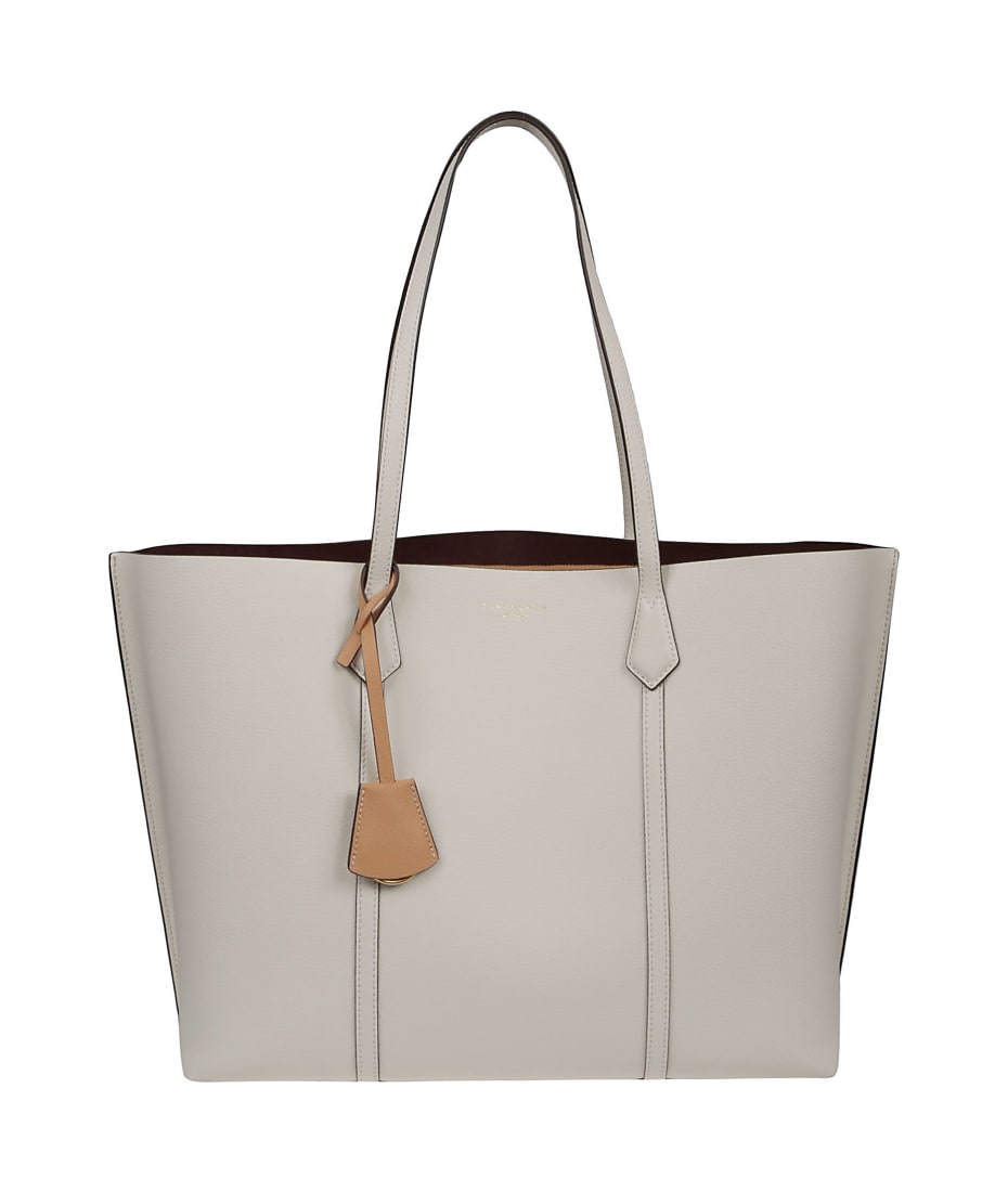 Tory Burch Perry Small Triple Compartment Tote (New Ivory) Tote