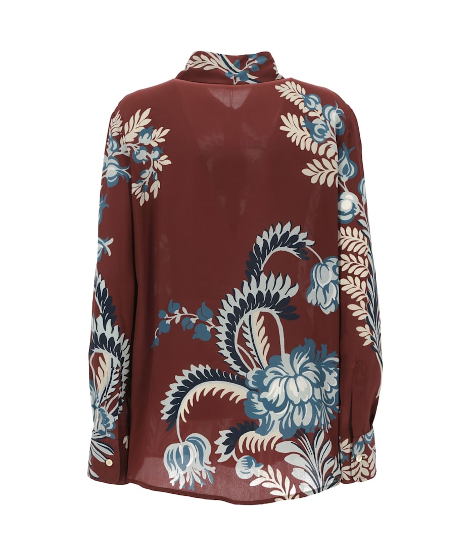 Etro Floral-printed Curved Hem Shirt | italist
