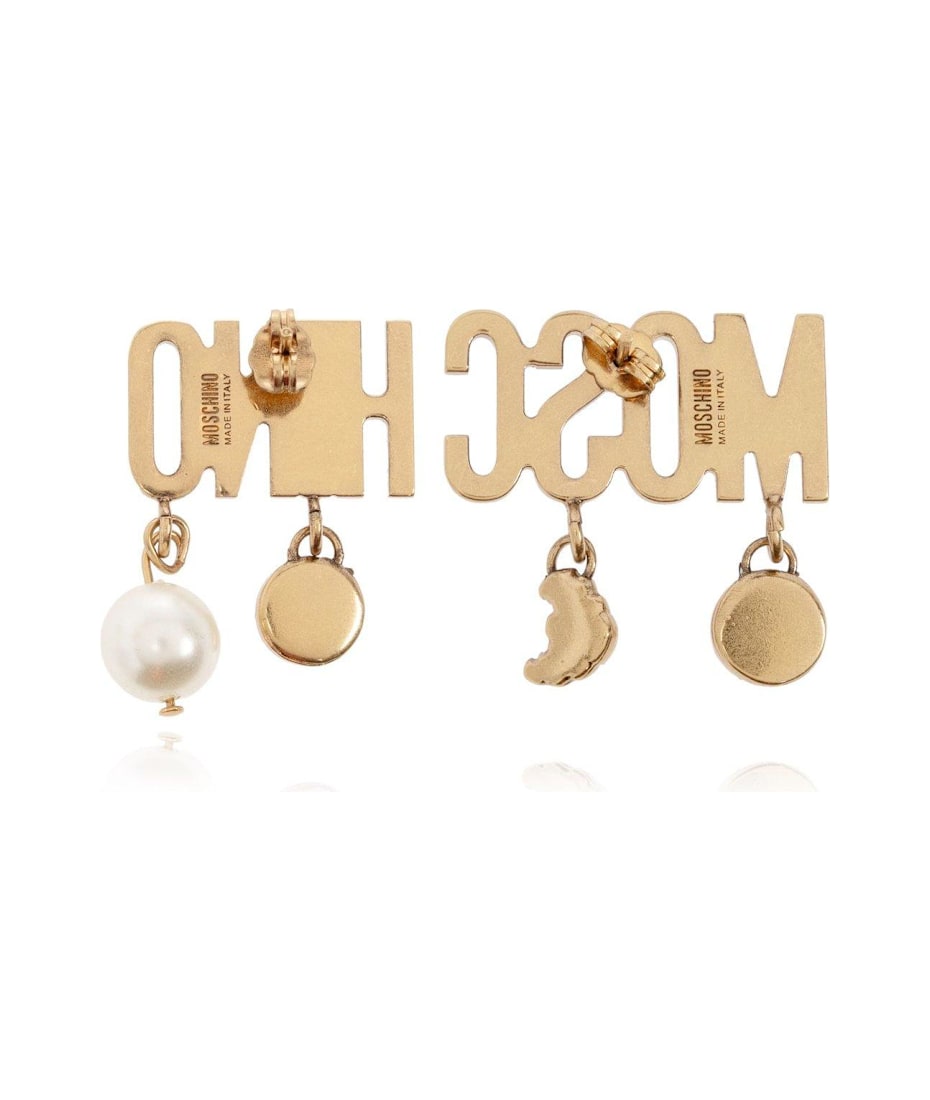 【送料&関税込】Moschino Logo Lettering Drop Earrings Lettering Drop Earrings | Moschino