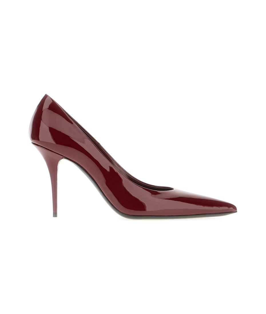【関税&送料込】Saint Laurent Burgundy Leather Pumps Saint Laurent Burgundy Leather Pumps | italist