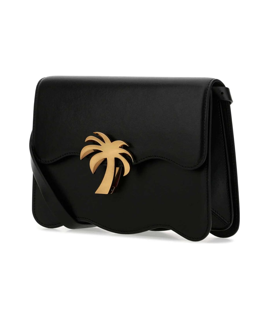 【関税&送料込】Palm Angels Black Leather Palm Beach Crossbo Palm Angels Black Leather Palm Beach Crossbody Bag | italist