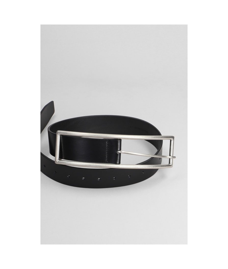 小物 ann demeulemeester black lether belt Vintage Ann Demeulemeester 3-Stranded Leather Zipper Belt
