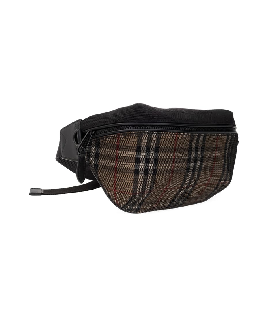 Burberry Men's Sonny Mesh Check Belt Bag