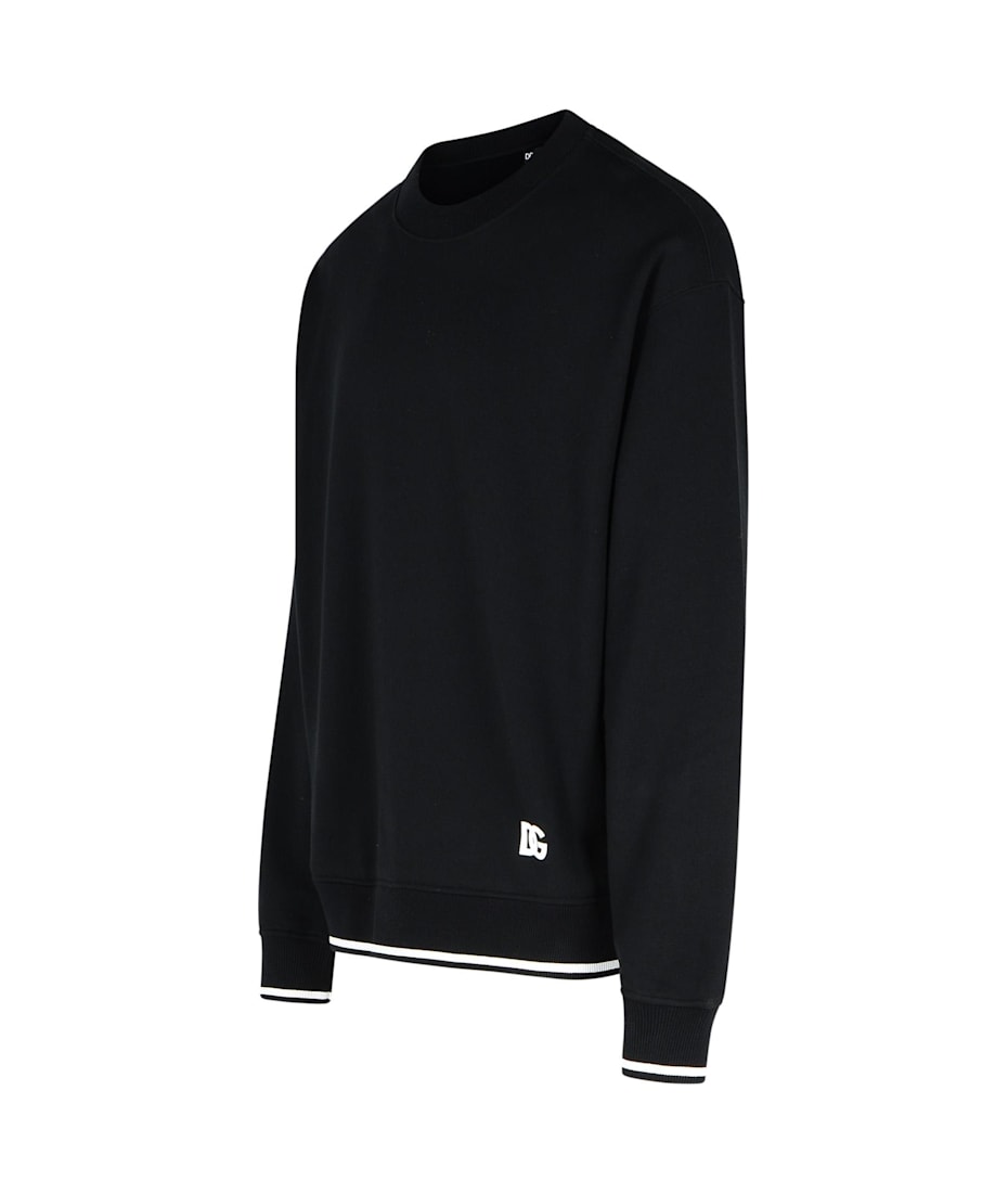 【送料&関税込】Dolce & Gabbana Black Cotton Sweatshirt Sweatshirt in cotton jersey in Black for Men | Dolce&Gabbana®