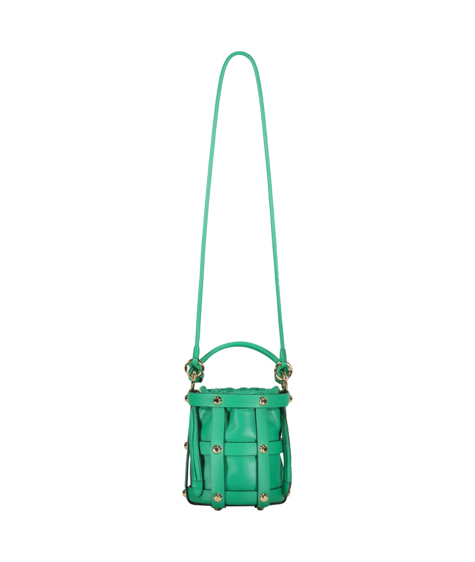 FERRAGAMO Leather bucket bag with l details フェラガモ Ferragamo Leather Bucket Bag | italist