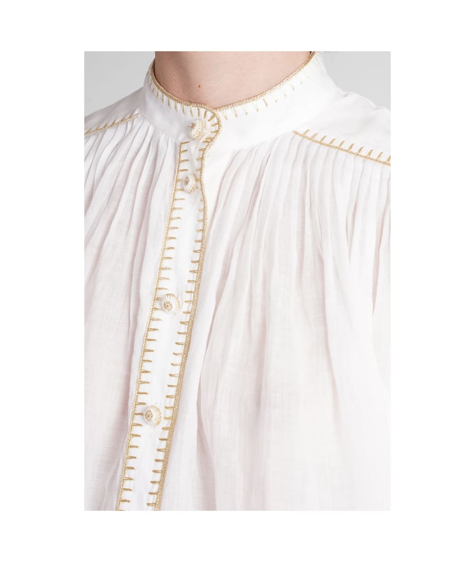 Tシャツ・カットソー Zimmermann SS24 \"JUNIE BILLOW\" SHIRT (8832TRS243_IVORY) Zimmermann 'junie Billow' Shirt | italist