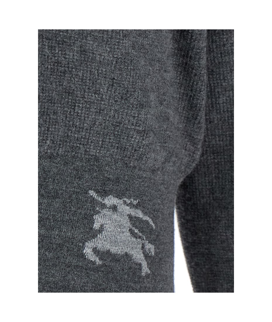 【送料&関税込】Burberry Grey Crewneck Sweater With Ekd Logo Burberry Grey Crewneck Sweater With Ekd Logo Detail On The