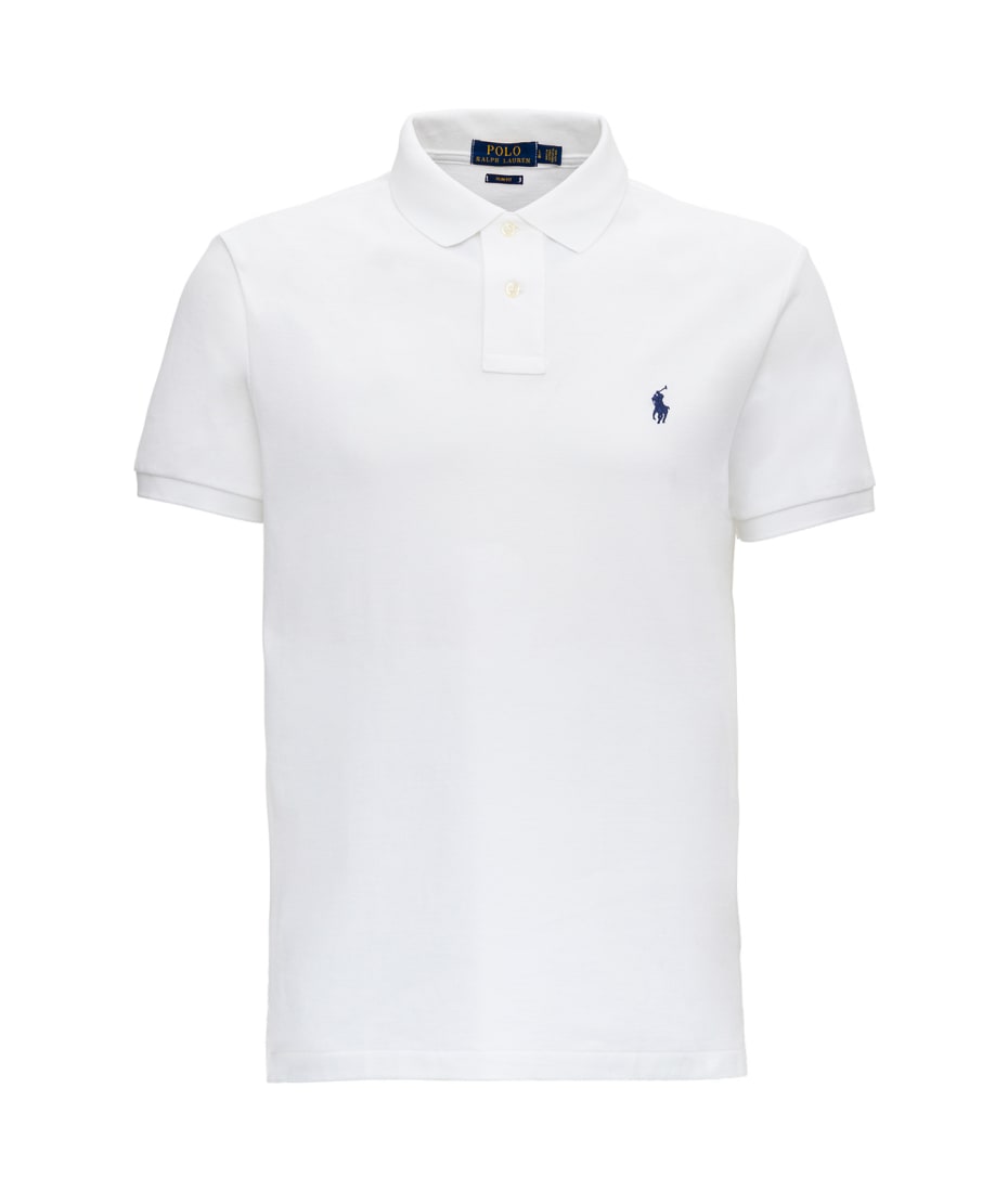 Helder op leerboek menigte Polo Ralph Lauren Slim Fit White Cotton Polo Shirt With Logo | italist,  ALWAYS LIKE A SALE
