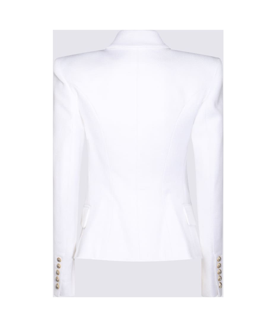 Balmain White Viscose Blazer | italist