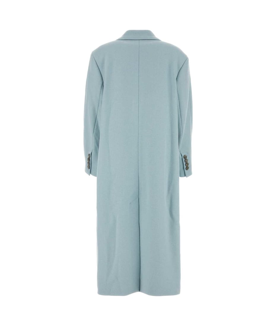 コート AMI PARIS POWDER BLUE WOOL BLEND COAT Ami Alexandre Mattiussi Powder Blue Wool Blend Coat