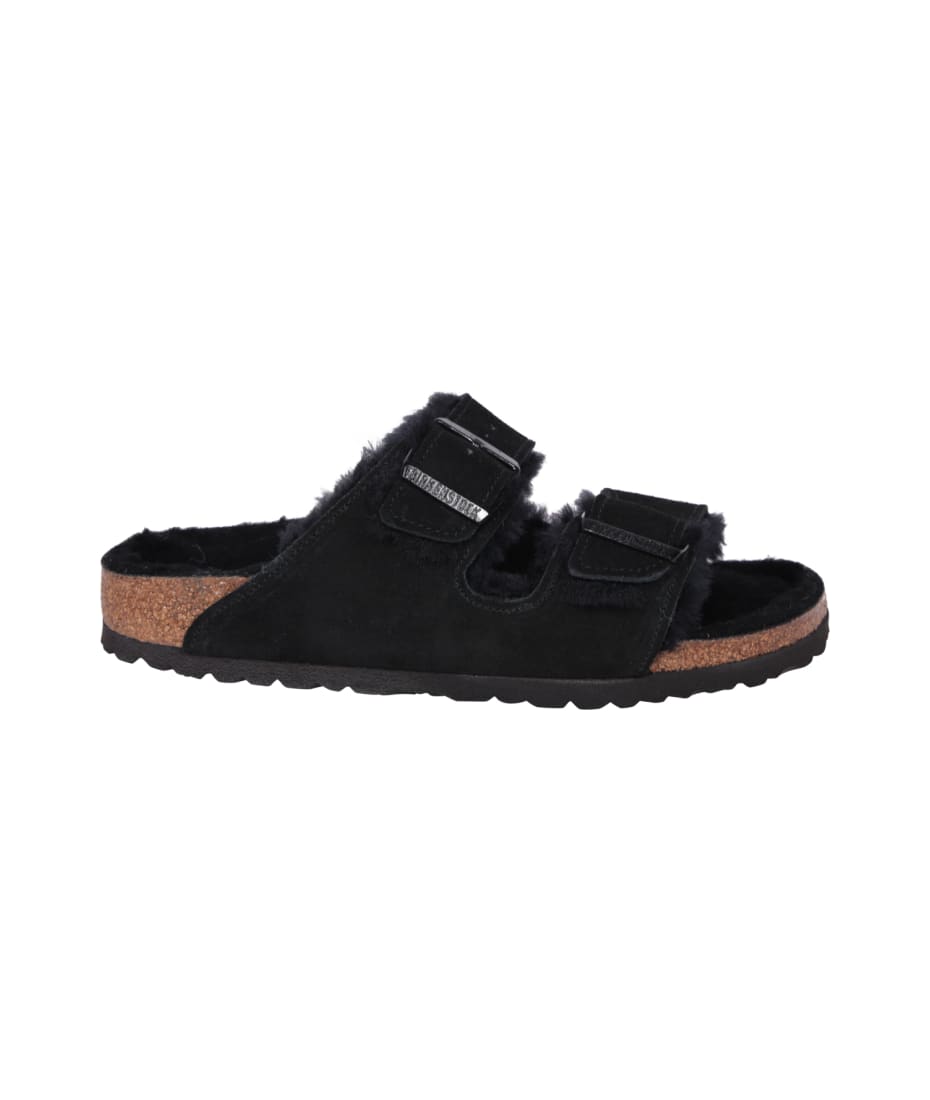 Birkenstock on sale black fur