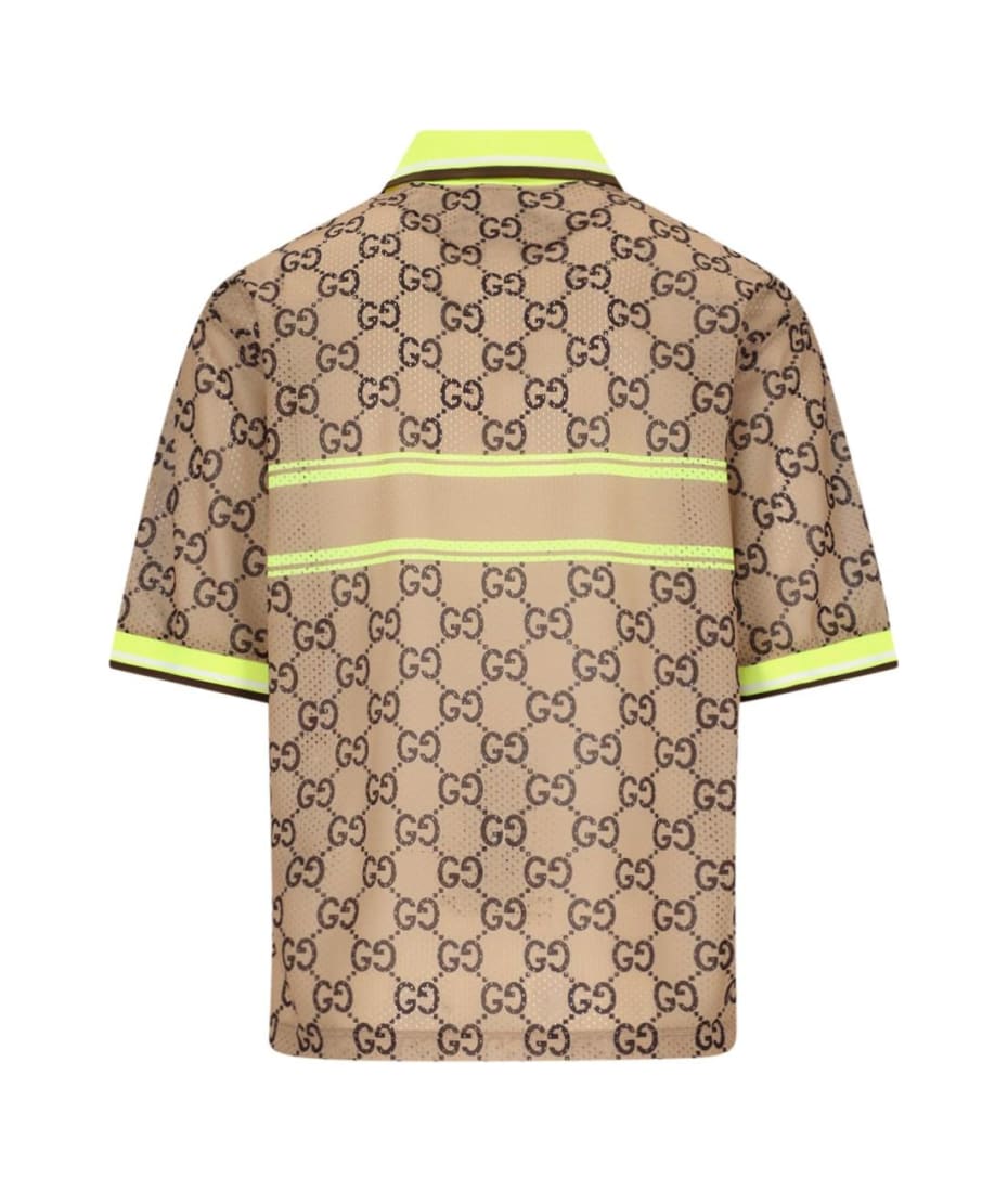 【送料&関税込】Gucci Polo Shirt Printed On The Net Gucci Polo Shirt Printed On The Net | italist