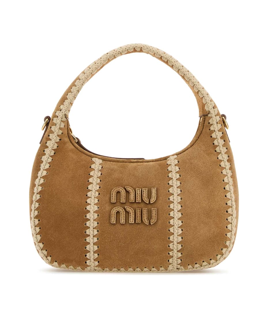 【関税&送料込】Miu Miu Beige Suede Handbag Miu Miu Beige Suede Handbag | italist