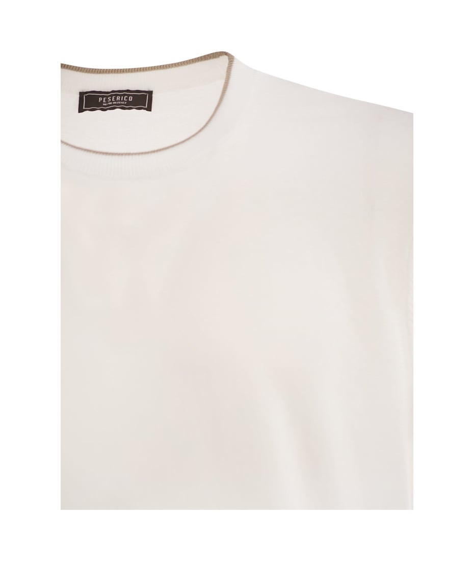 Tシャツ・カットソー PESERICO SS25 T-shirt in pure cotton yarn (R59003F14 H44) PESERICO SS25 T-shirt in pure cotton yarn (R59003F14 H44