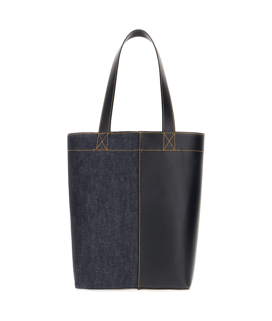 24AW【A.P.C.】Multicolor Denim And Fabric Axel Shoulder Bag A.P.C. Multicolor Denim And Fabric Axel Shoulder Bag