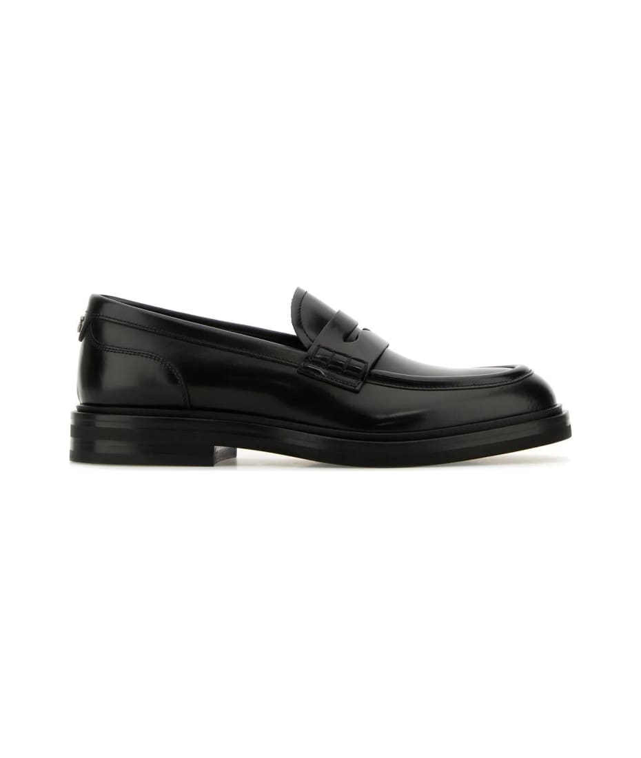 Dolce & Gabbana Black Leather Loafers | italist