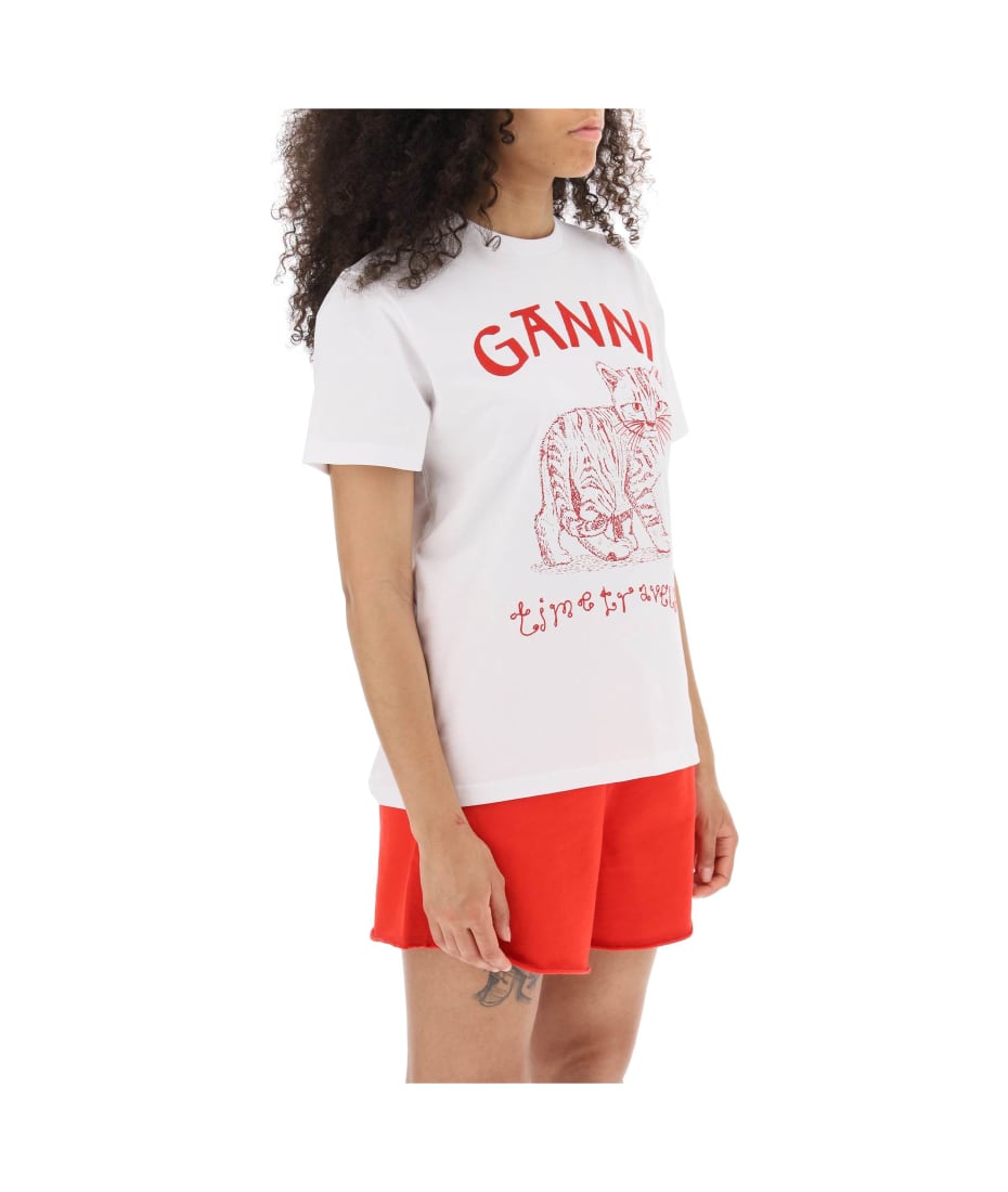 Ganni White Relaxed Future T-Shirt