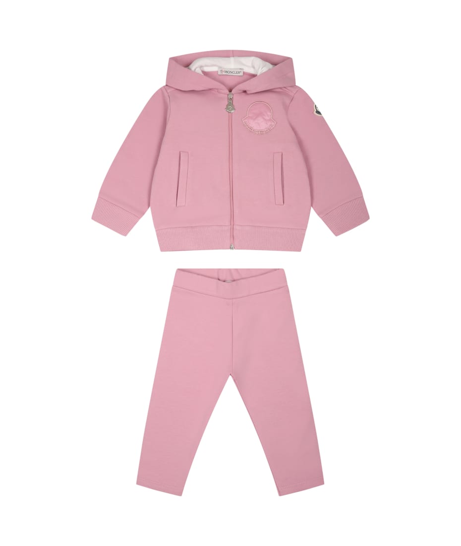 Dolce & Gabbana Pink Leggings For Baby Girl With Logo