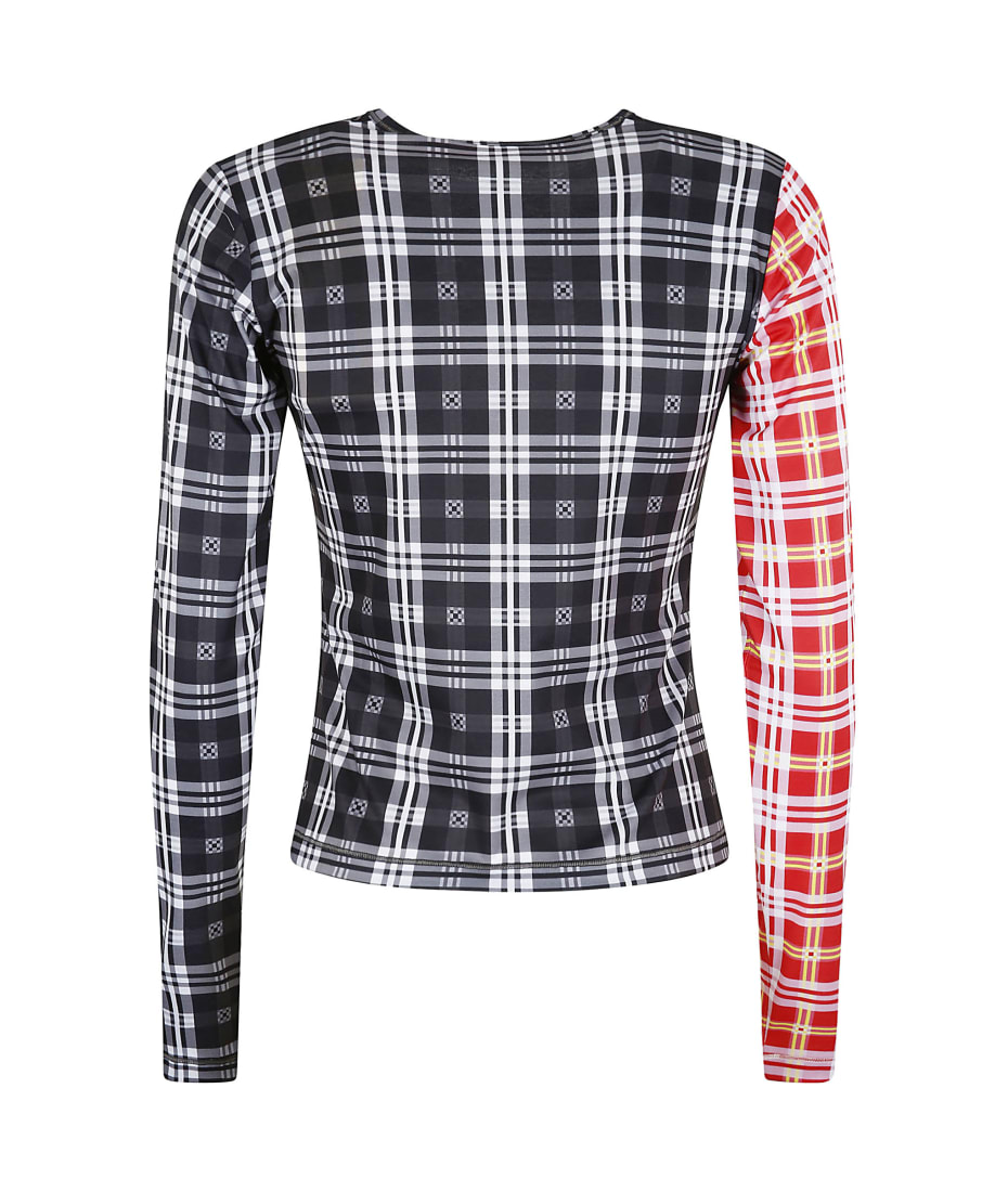 トップス (K07007) CHOPOVA LOWENA Tartan Girl Top Chopova Lowena Tartan Girl Fitted Jersey Top | italist