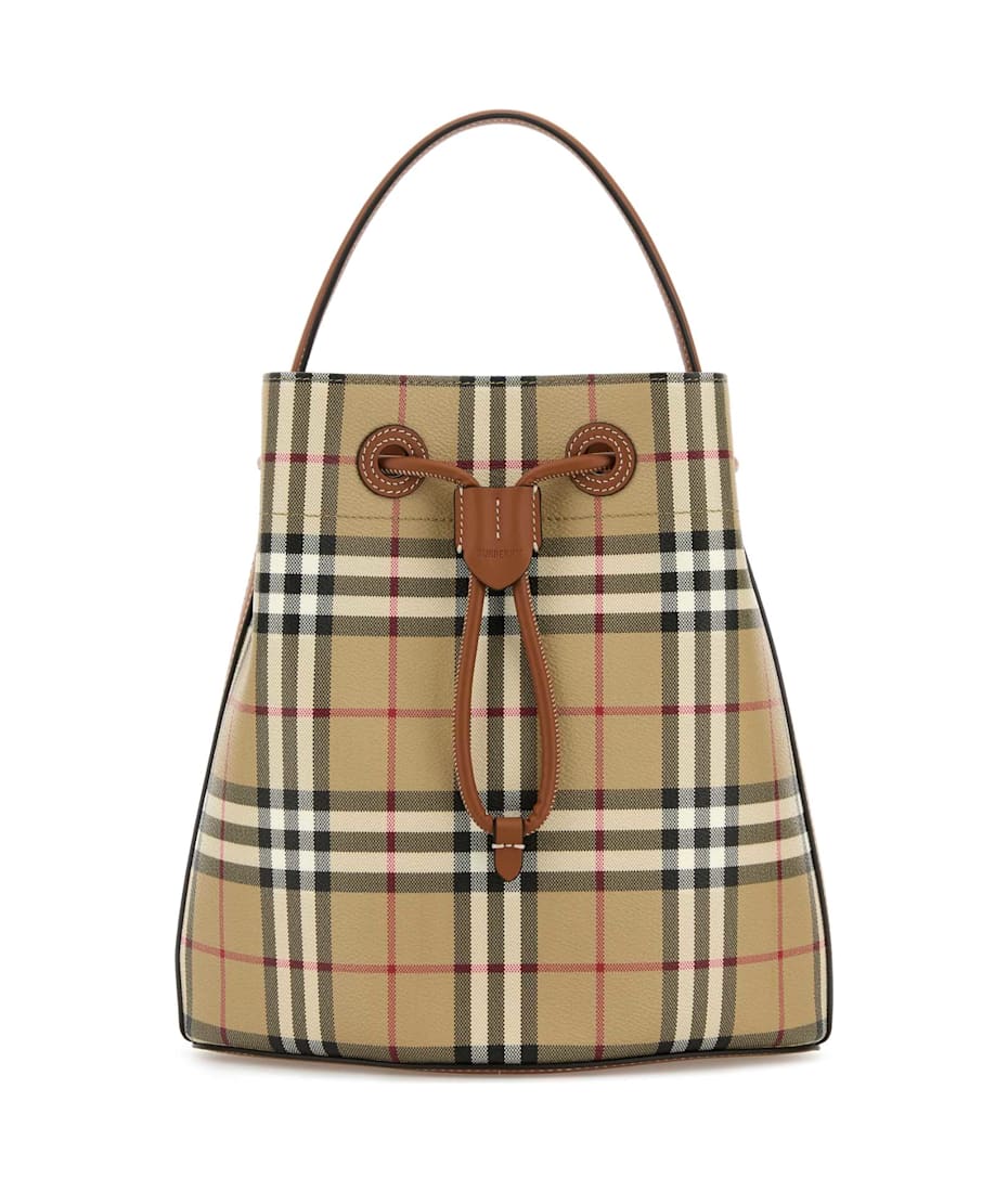 Burberry Printed Canvas Bucket Bag | italist