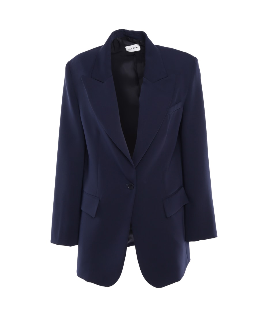 ジャケット P.A.R.O.S.H. Single-breasted blazer Blue Parosh Blue Blazer ブレザー 通販 | italist