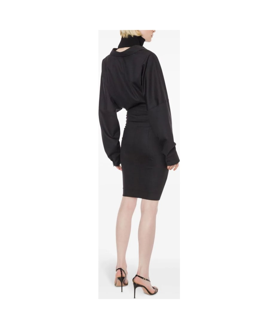 Philosophy di Lorenzo Serafini Dark Grey Wrap Dress | italist, ALWAYS LIKE  A SALE
