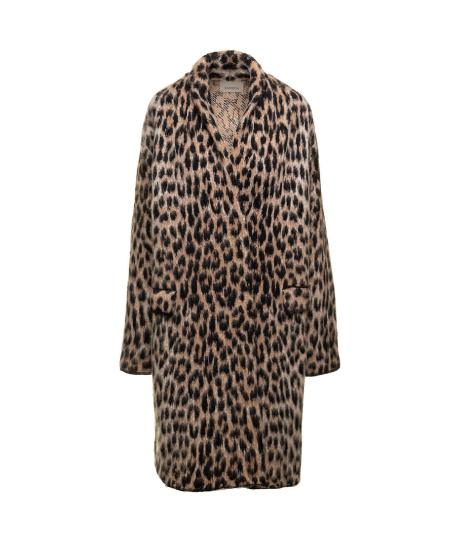 Long Multicolor Leopard Printed Cardigan Woman Laneus | italist