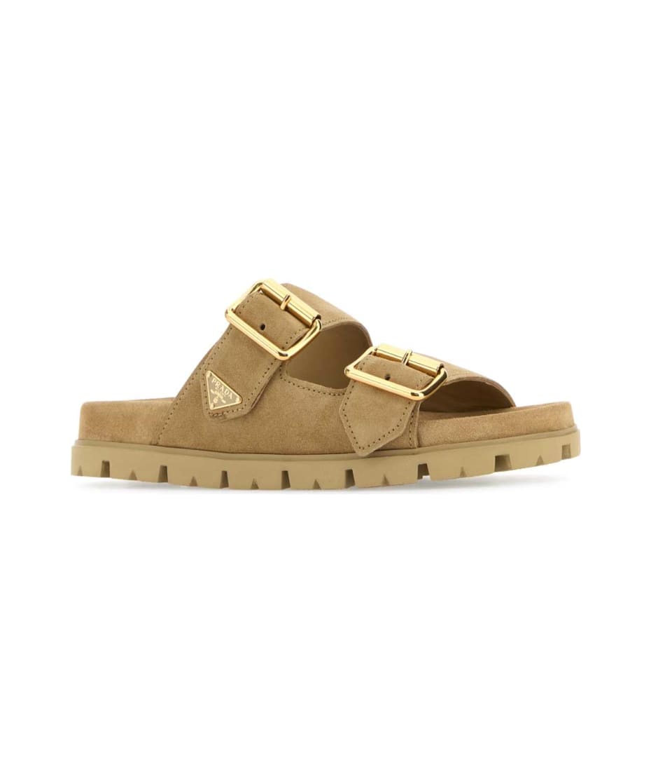 スリッポン PRADA SAND SUEDE SLIPPERS Prada Sand Suede Slippers | italist