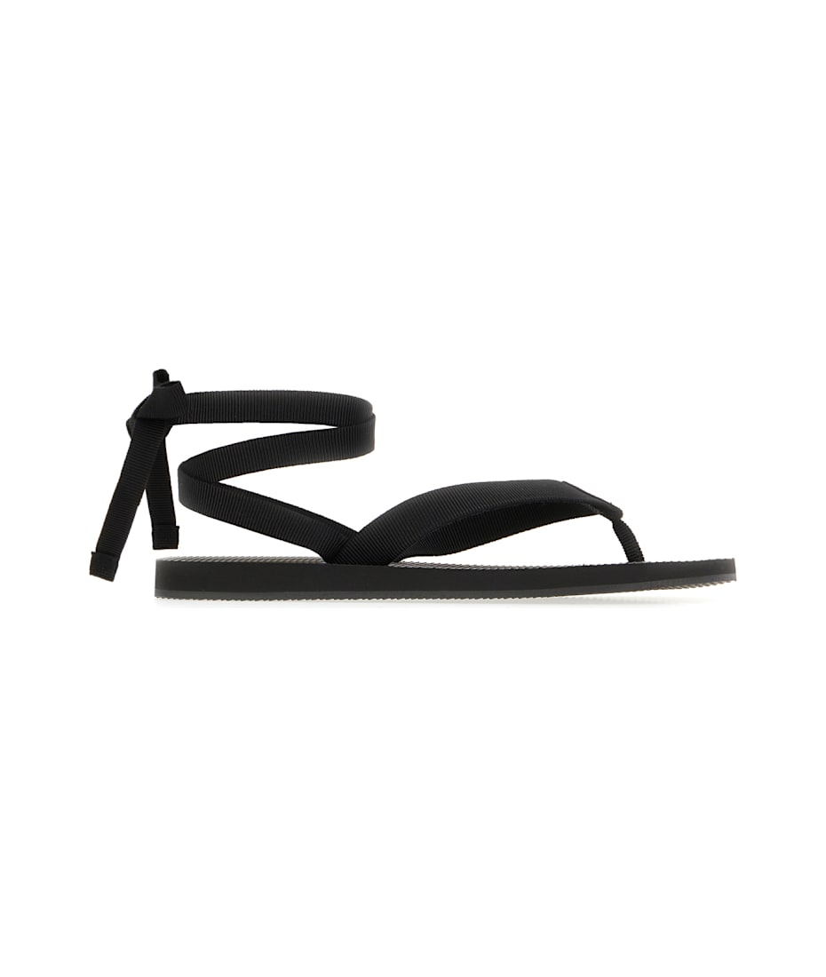 Black Leather Sandals