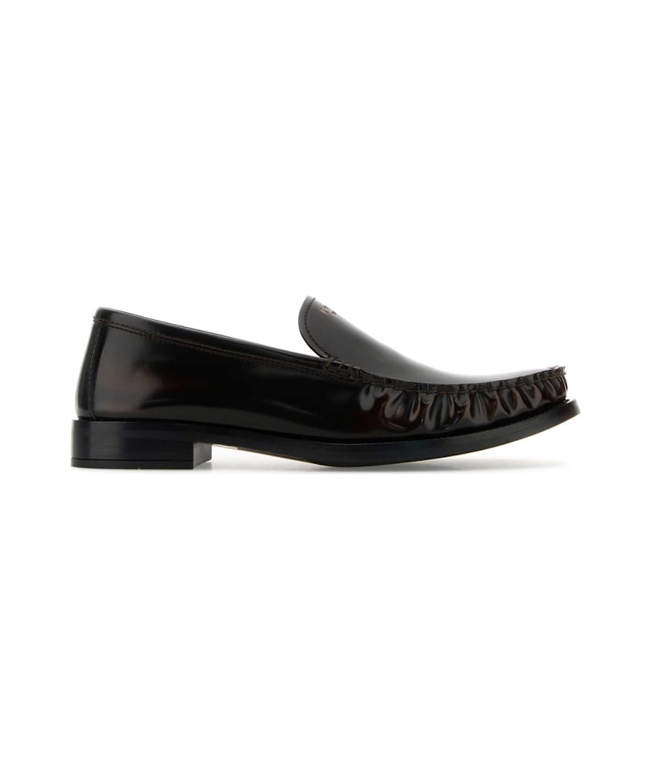 ローファー・オックスフォード PRADA Dark Brown Leather Loafers Prada Leather Loafers | Saks Fifth Avenue