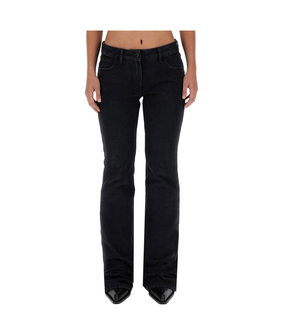 【送料&関税込】Off-White Jeans Wide Leg Off-White Wide-Leg Jeans by Youth on Sale