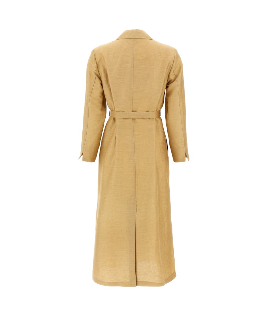 ◆送料・関税込◆Max Mara 「Meandro」リネンシルクコート 関税込◇Max Mara◇メアンドロ リネン シルク キャンバス コート