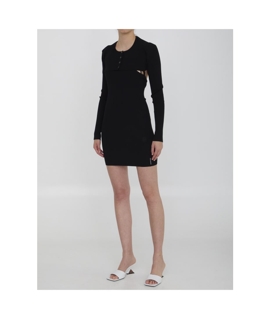 【ALEXANDER WANG】Twin-set dress with cropped cardigan Alexander Wang Twin-set Dress With Cropped Cardigan