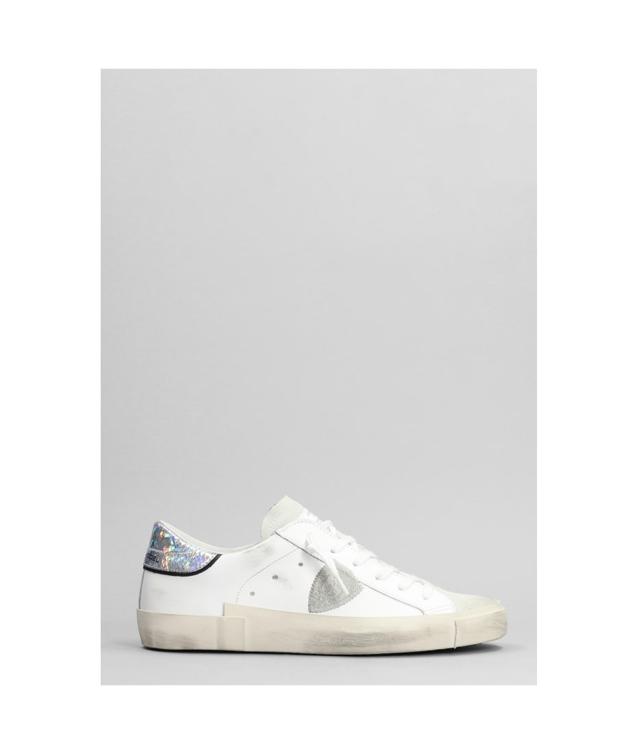 PRSX Man: Mid White Sneakers