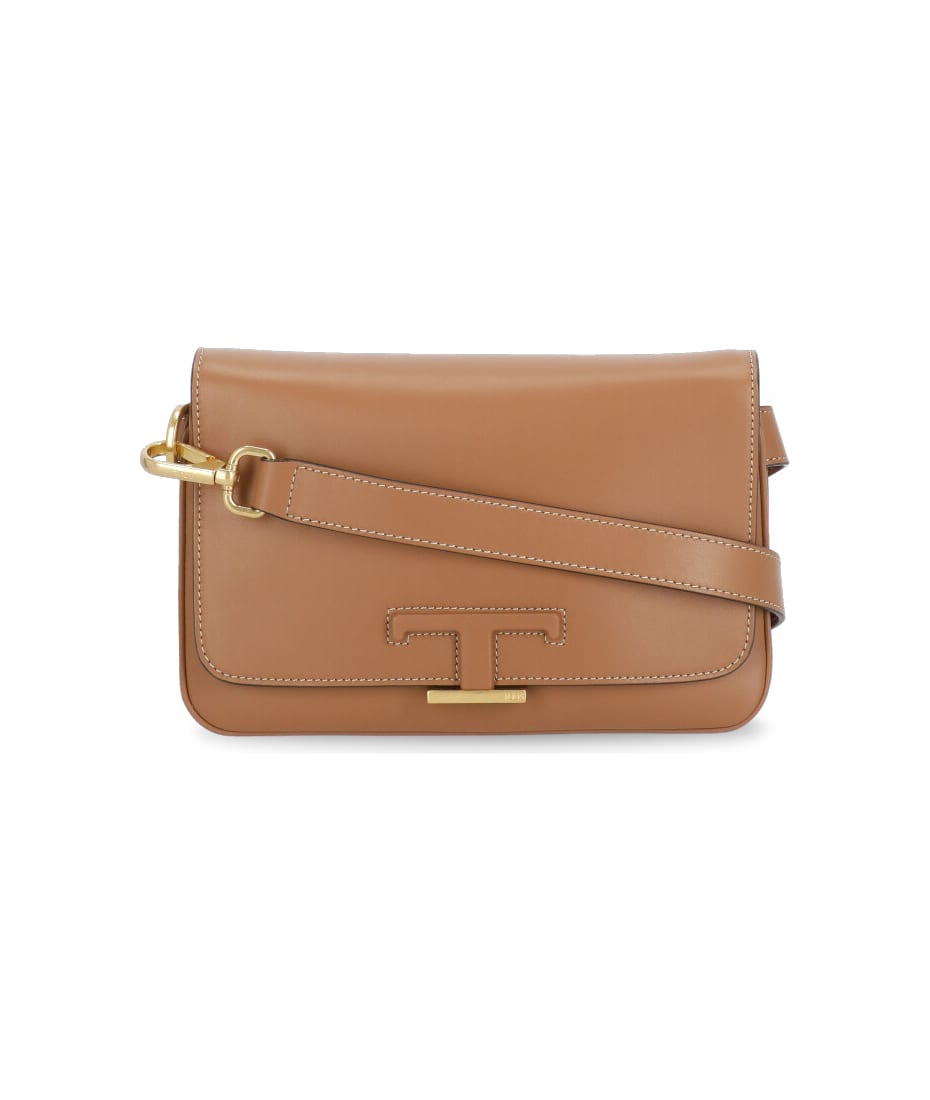 ショルダーバッグ TOD'S T Timeless Leather Mini Bum Bag (XBMTSIR0100RLXS410) Man BLACK T Timeless Belt Bag Mini in Leather