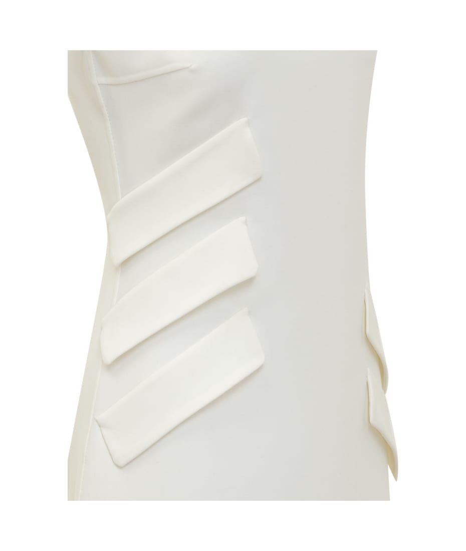 Versace Mini Dress With Pockets - WHITE