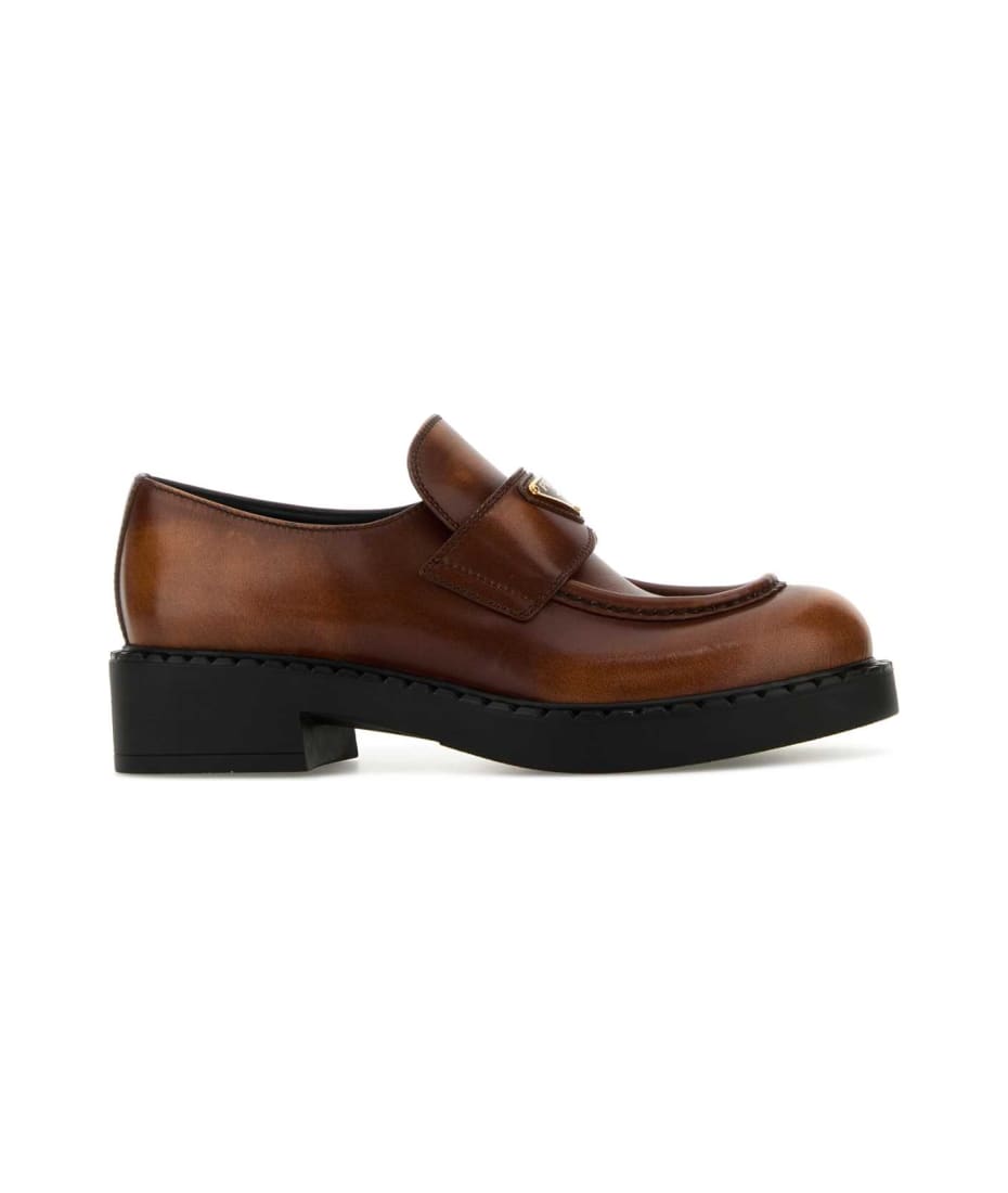 【関税&送料込】Prada Caramel Leather Loafers Prada Caramel Leather Loafers | italist