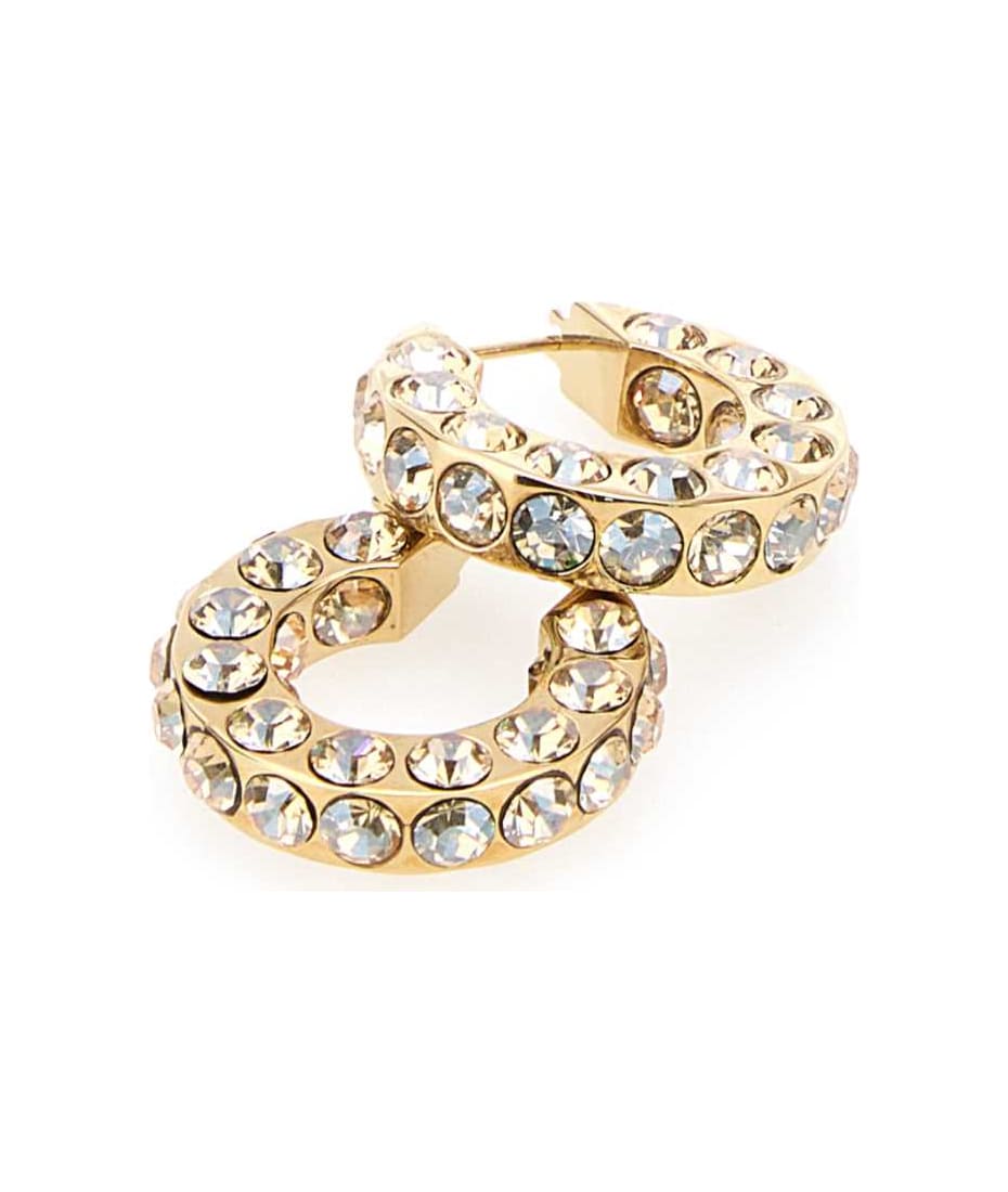 ピアス AMINA MUADDI Embellished l small Jaheel earrings Amina Muaddi Embellished Metal Small Jaheel Earrings