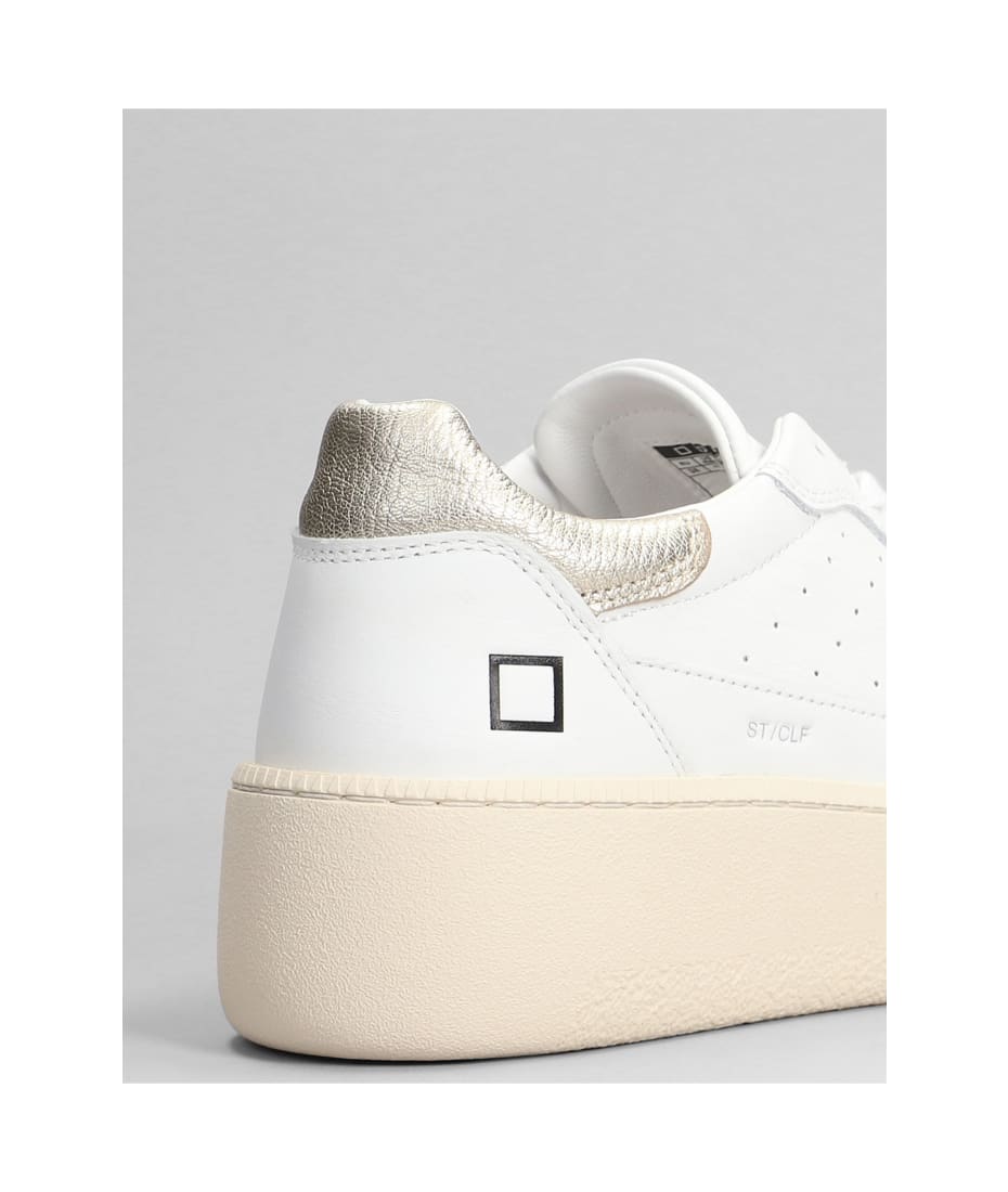 D.A.T.E. スニーカー STEP W997-ST-CA-WD D.A.T.E. Step Leather Sneakers With Spotted Heel | italist