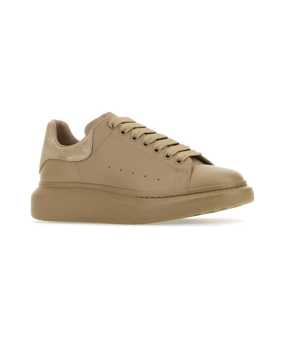Alexander McQueen Beige Leather Sneakers With Beige Leather Heel | italist,  ALWAYS LIKE A SALE