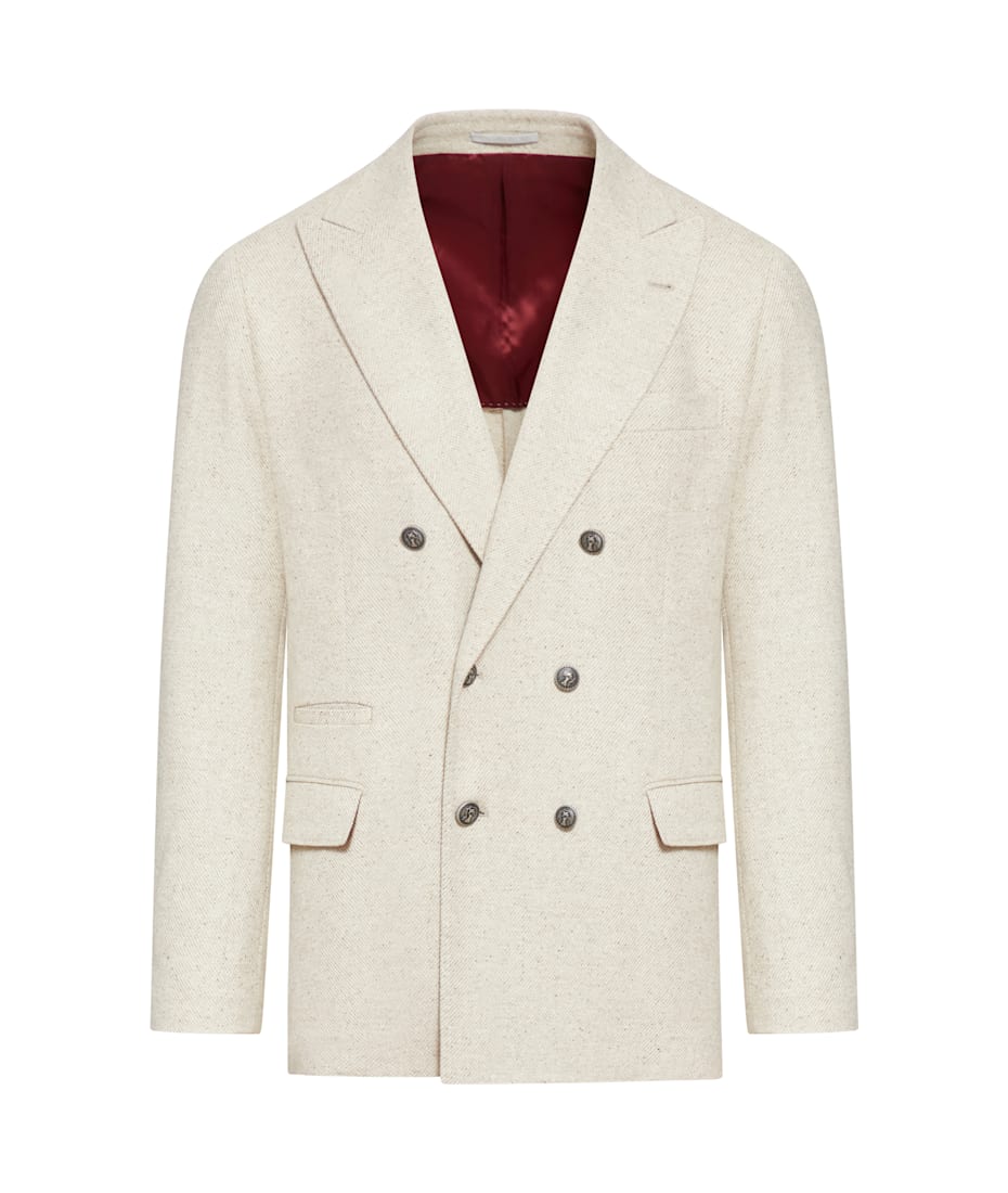 ブルネロクチネリ Brunello Cucinelli Double Breasted Jacket Brunello Cucinelli Men's Velvet Double-Breasted Dinner