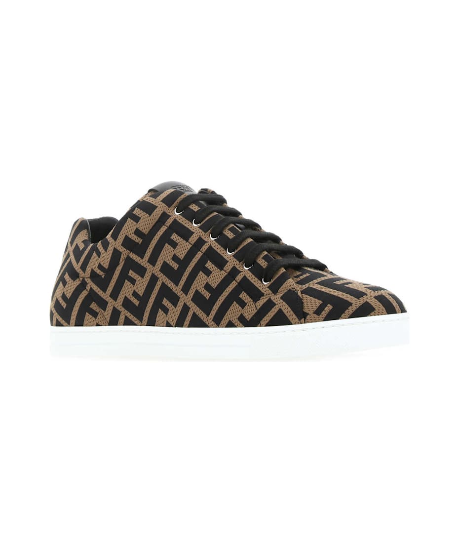 スニーカー Fendi Embroidered Fabric And Suede Sneakers Fendi Embroidered Fabric Sneakers | italist