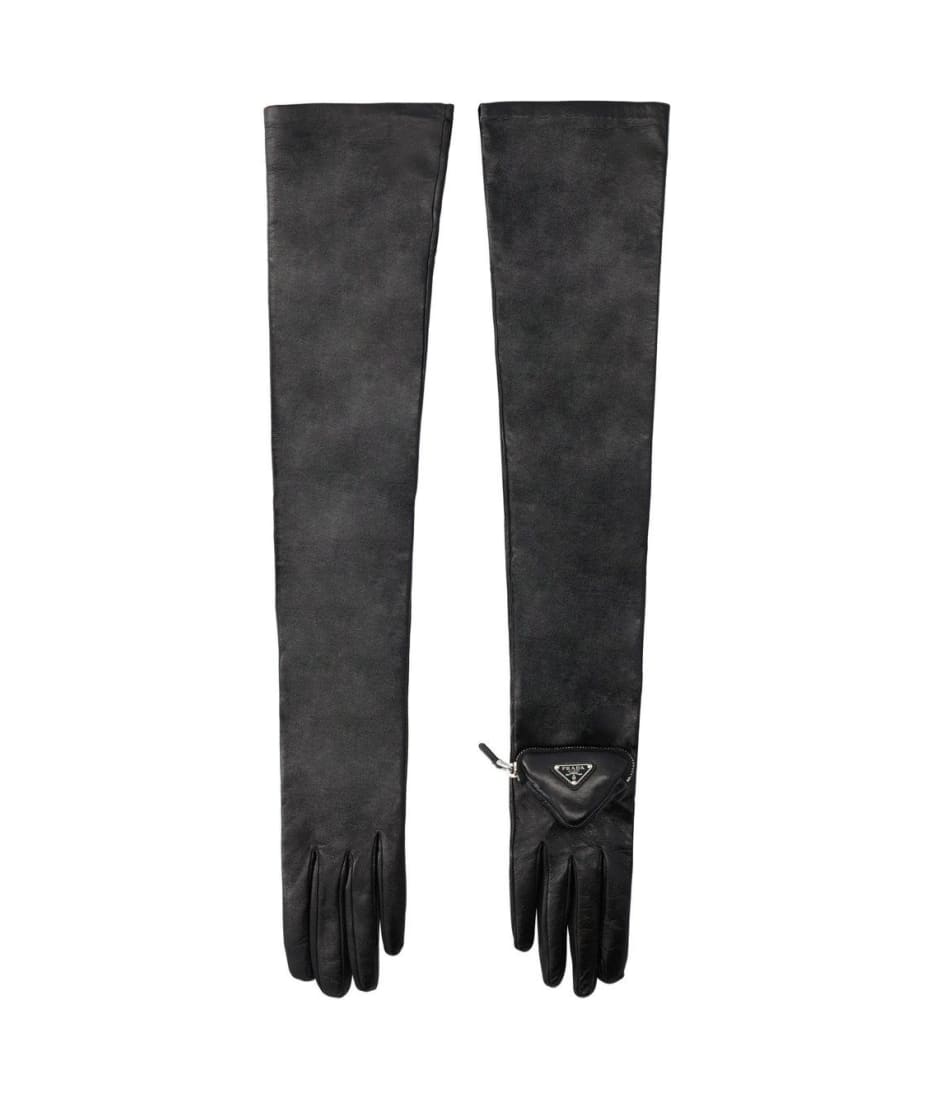 【送料&関税込】Prada Triangle-logo Zipped Pouch Long Gloves Prada Triangle-logo Zipped Pouch Long Gloves | italist