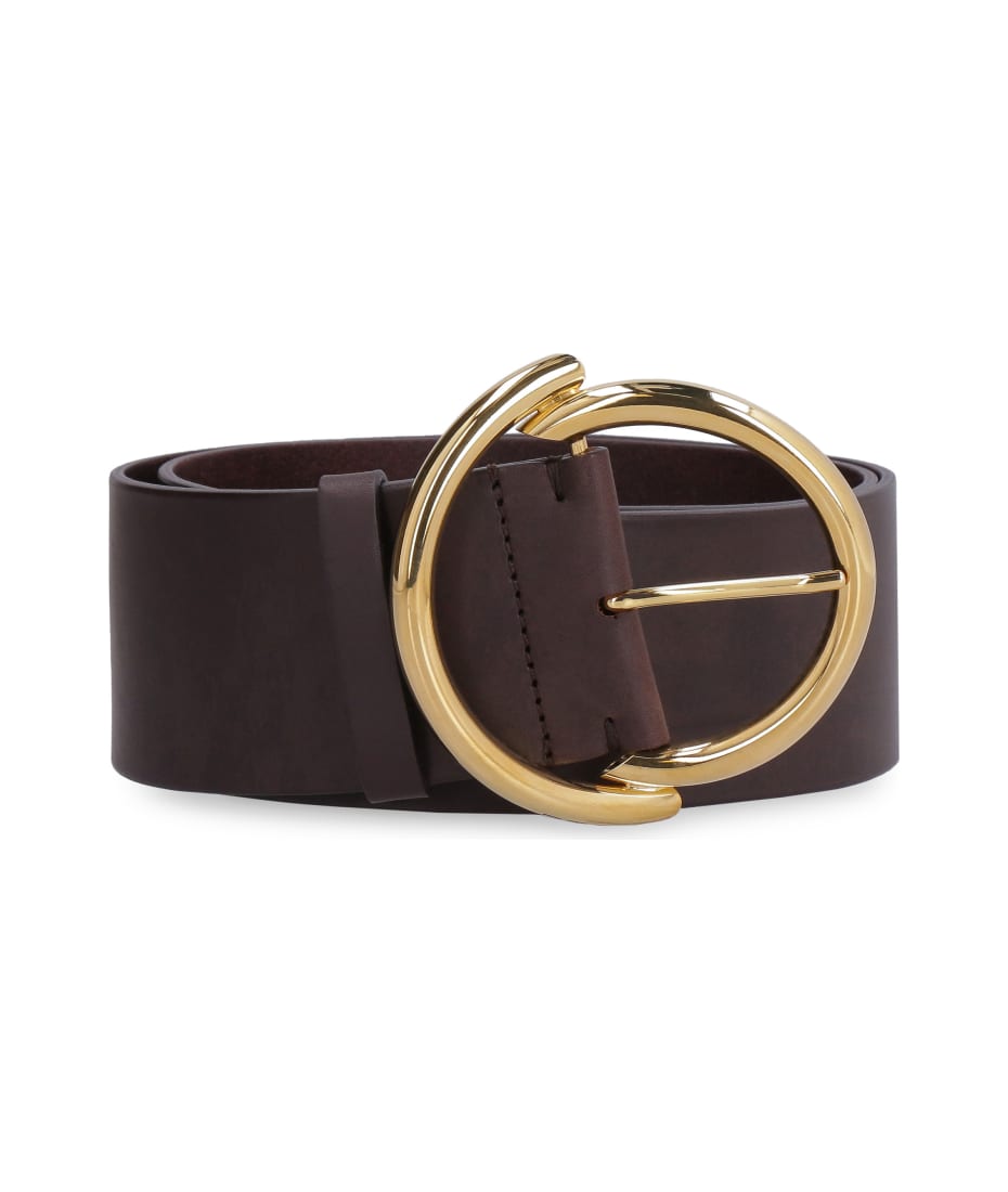 Etro Gold-Buckle Leather Belt